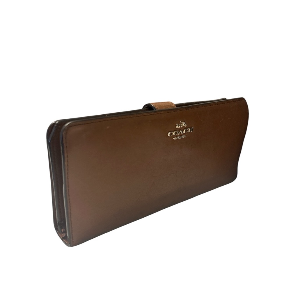 Coach Women's Smooth Leather Skinny Wallet - Picture 4 of 8